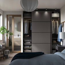 Доставка из Польши ⭐⭐⭐⭐⭐ PAX / MEHAMN szafa, ciemnoszary/2str ciemnoszary, 200x66x236 cm,ИКЕА-29432273, Евро Икеа Калининград