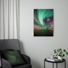 Доставка из Польши ⭐⭐⭐⭐⭐ PJATTERYD obraz, Zorza polarna III, 50x70 cm,ИКЕА-40559939, Евро Икеа Калининград