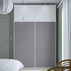 Доставка из Польши ⭐⭐⭐⭐⭐ PLATSA szafa 2 drzwi przes+4 drzwi, bialy Larkollen/ciemnoszary FONNES bialy, 160x57x241 cm,ИКЕА-59492722, Евро Икеа Калининград