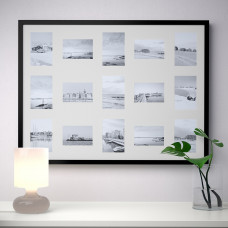 Доставка из Польши ⭐⭐⭐⭐⭐ RIBBA Фоторамка на 15 фото, черная, 60x80 cm,ИКЕА-80378442, Евро Икеа Калининград