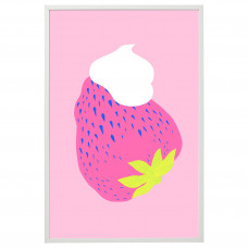 Доставка из Польши ⭐⭐⭐⭐⭐ RIBBA Рамка для постера, розовая клубника, 61x91 cm,ИКЕА-40554852, Евро Икеа Калининград