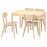 Доставка из Польши RONNINGE / LISABO stol i 4 krzesla, brzoza/brzoza, 118/173 cm ИКЕА-39429053, ЕВРОИКЕА Калининград