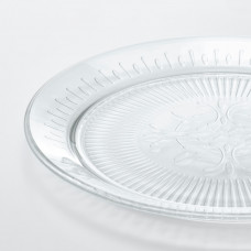 Доставка из Польши ⭐⭐⭐⭐⭐ SALLSKAPLIG Тарелка, прозрачное стекло/узор, 20 cm,ИКЕА-50473332, Евро Икеа Калининград