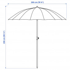 Доставка из Польши ⭐⭐⭐⭐⭐ SAMSO parasol, z nachyleniem/bezowy, 200 cm,ИКЕА-50311815, Евро Икеа Калининград