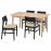 Доставка из Польши SKANSNAS / SKANSNAS stol i 4 krzesla, jasny buk fornir/czarny buk, 150/205 cm ИКЕА-39561523, ЕВРОИКЕА Калининград