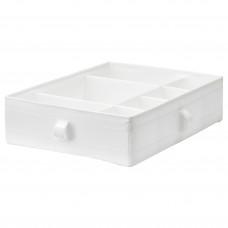 ⭐⭐⭐⭐⭐ SKUBB Коробка c перегородки, белый, 44x34x11 cm,IKEA-10185593, Евро Икеа Калининград