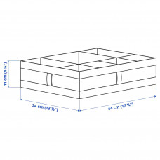 ⭐⭐⭐⭐⭐ SKUBB Коробка c перегородки, белый, 44x34x11 cm,IKEA-10185593, Евро Икеа Калининград