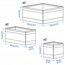 ⭐⭐⭐⭐⭐ SKUBB Набор контейнеры, 6 шт., темно-серый,IKEA-40399998, Евро Икеа Калининград