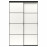 Доставка из Польши SKYTTA / MEHAMN kombinacja drzwi przesuwnych, czarny/2str bialy, 152x240 cm ИКЕА-89499576, ЕВРОИКЕА Калининград