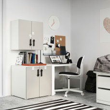 Доставка из Польши ⭐⭐⭐⭐⭐ SMASTAD szafka scienna, bialy szary/z 1 polka, 60x32x60 cm,ИКЕА-09389954, Евро Икеа Калининград