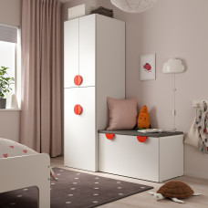 Доставка из Польши ⭐⭐⭐⭐⭐ SMASTAD szafa z elementem wysuwanym, bialy bialy/z lawa ze schowkiem, 150x57x196 cm,ИКЕА-79483707, Евро Икеа Калининград