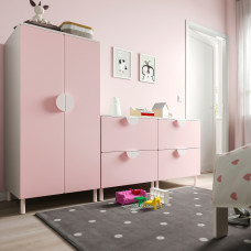 Доставка из Польши ⭐⭐⭐⭐⭐ SMASTAD / PLATSA szafa, bialy bladorozowy/z 2 komodami, 180x57x133 cm,ИКЕА-89485008, Евро Икеа Калининград