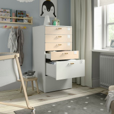 Доставка из Польши ⭐⭐⭐⭐⭐ SMASTAD / PLATSA komoda, 6 szuflad, bialy brzoza/czerwony, 60x57x123 cm,ИКЕА-59549304, Евро Икеа Калининград