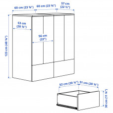 Доставка из Польши ⭐⭐⭐⭐⭐ SMASTAD / PLATSA regal, bialy czerwony/z 2 szufladami, 120x57x123 cm,ИКЕА-59549889, Евро Икеа Калининград