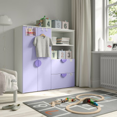 Доставка из Польши ⭐⭐⭐⭐⭐ SMASTAD / PLATSA regal, bialy/liliowy, 120x42x123 cm,ИКЕА-59548229, Евро Икеа Калининград