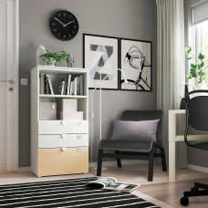 Доставка из Польши ⭐⭐⭐⭐⭐ SMASTAD / PLATSA regal, bialy brzoza/z 3 szufladami, 60x42x123 cm,ИКЕА-19420831, Евро Икеа Калининград