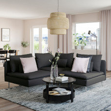 Доставка из Польши ⭐⭐⭐⭐⭐ SODERHAMN sofa narozna 3-osobowa, Fridtuna ciemnoszary,ИКЕА-59449583, Евро Икеа Калининград