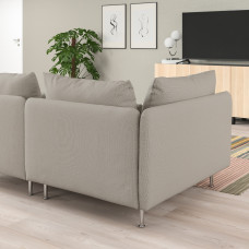 Доставка из Польши ⭐⭐⭐⭐⭐ SODERHAMN sofa 4-osobowa z szezlongiem, Fridtuna jasnobezowy,ИКЕА-39449701, Евро Икеа Калининград