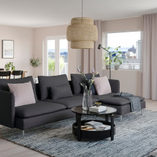 Доставка из Польши ⭐⭐⭐⭐⭐ SODERHAMN sofa 4-osobowa z szezlongiem, Fridtuna ciemnoszary,ИКЕА-19502290, Евро Икеа Калининград