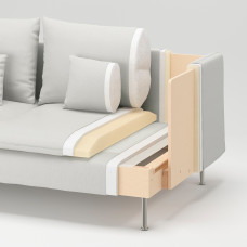 Доставка из Польши ⭐⭐⭐⭐⭐ SODERHAMN sofa 4-osobowa z szezlongiem, Fridtuna ciemnoszary,ИКЕА-49449611, Евро Икеа Калининград