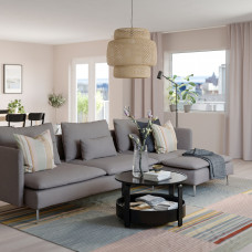 Доставка из Польши ⭐⭐⭐⭐⭐ SODERHAMN sofa 4-osobowa z szezlongiem, Tonerud szary,ИКЕА-59502293, Евро Икеа Калининград