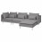 Доставка из Польши SODERHAMN sofa 4-osobowa z szezlongiem, Tonerud szary ИКЕА-79452112, ЕВРОИКЕА Калининград
