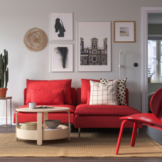 Доставка из Польши ⭐⭐⭐⭐⭐ SODERHAMN Sofa 2-os. z lezanka, Tonerud czerwony,ИКЕА-29514457, Евро Икеа Калининград