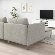 Доставка из Польши ⭐⭐⭐⭐⭐ SODERHAMN sofa 4-osobowa, z szezlongiem/Viarp bez/braz,ИКЕА-99534428, Евро Икеа Калининград