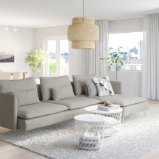 Доставка из Польши ⭐⭐⭐⭐⭐ SODERHAMN sofa 4-osobowa, z szezlongiem/Viarp bez/braz,ИКЕА-99534428, Евро Икеа Калининград