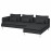 Доставка из Польши SODERHAMN sofa 4-osobowa z szezlongiem, i otwarty koniec Fridtuna/ciemnoszary ИКЕА-29449631, ЕВРОИКЕА Калининград