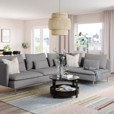 Доставка из Польши ⭐⭐⭐⭐⭐ SODERHAMN sofa narozna 4-osobowa, z otwartym koncem/Tonerud szary,ИКЕА-19452073, Евро Икеа Калининград
