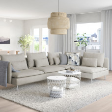 Доставка из Польши ⭐⭐⭐⭐⭐ SODERHAMN sofa narozna 4-osobowa, z otwartym koncem/Viarp bez/braz,ИКЕА-89305842, Евро Икеа Калининград