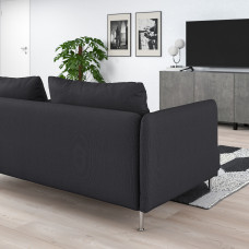 Доставка из Польши ⭐⭐⭐⭐⭐ SODERHAMN sofa 3-osobowa, Fridtuna ciemnoszary,ИКЕА-39449621, Евро Икеа Калининград