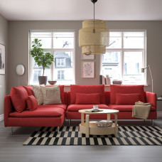 Доставка из Польши ⭐⭐⭐⭐⭐ SODERHAMN sofa narozna 4-osobowa, z otwartym koncem/Tonerud czerwony,ИКЕА-29514419, Евро Икеа Калининград