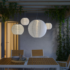 Доставка из Польши ⭐⭐⭐⭐⭐ SOLVINDEN lampa wiszaca na energie slon. LED, zewnetrzne/kula bialy, 45 cm,ИКЕА-70513657, Евро Икеа Калининград