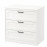 Доставка из Польши SONGESAND komoda, 3 szuflady, bialy, 82x81 cm ИКЕА-90366839, ЕВРОИКЕА Калининград