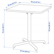 Доставка из Польши ⭐⭐⭐⭐⭐ STENSELE / MANHULT Stol i 2 krzesla, antracyt antracyt/Крюкebo miodowy braz, 70x70 cm,ИКЕА-49506022, Евро Икеа Калининград