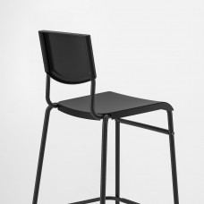 Доставка из Польши ⭐⭐⭐⭐⭐ STIG Барный стул со спинкой, черный/черный, 63 cm,ИКЕА-30498418, Евро Икеа Калининград