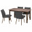 Доставка из Польши STRANDTORP / KLINTEN stol i 4 krzesla, brazowy/Kilanda ciemnoszary, 150/205/260x95 cm ИКЕА-99505893, ЕВРОИКЕА Калининград