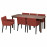 Доставка из Польши STRANDTORP / MARENAS stol i 6 krzesel, brazowy czarny/Gunnared czerwonobrazowy, 150/205/260 cm ИКЕА-89518834, ЕВРОИКЕА Калининград