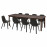 Доставка из Польши STRANDTORP / ODGER stol i 8 krzesel, brazowy/antracyt, 150/205/260 cm ИКЕА-29482989, ЕВРОИКЕА Калининград