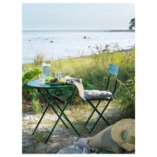 Доставка из Польши ⭐⭐⭐⭐⭐ SUNDSO Стол+2 стула, садовый, зеленый/Куддарна серый,ИКЕА-79434934, Евро Икеа Калининград