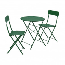Доставка из Польши SUNDSO stol+2 krzesla, na zewnatrz, zielony/zielony ИКЕА-39434931, ЕВРОИКЕА Калининград