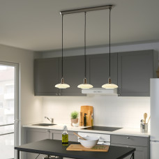 Доставка из Польши ⭐⭐⭐⭐⭐ TALLBYN lampa wiszaca/3 lampki, niklowano/opalowa biel szklo, 89 cm,ИКЕА-50489842, Евро Икеа Калининград