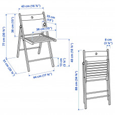 ⭐⭐⭐⭐⭐ TERJE Стул сложенный, белый,IKEA-80222441, Евро Икеа Калининград