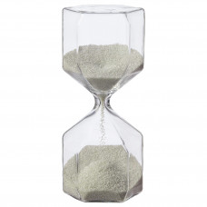Доставка из Польши TILLSYN Декоративные песочные часы, прозрачное стекло/белый, 16 cm ИКЕА-10497839, ЕВРОИКЕА Калининград