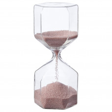 Доставка из Польши TILLSYN Декоративные песочные часы, прозрачное стекло/светло-розовый, 16 cm ИКЕА-50497837, ЕВРОИКЕА Калининград