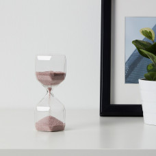 Доставка из Польши ⭐⭐⭐⭐⭐ TILLSYN Декоративные песочные часы, прозрачное стекло/светло-розовый, 16 cm,ИКЕА-50497837, Евро Икеа Калининград