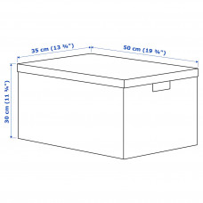 ⭐⭐⭐⭐⭐ TJENA Контейнер c крышка, белый, 35x50x30 cm,IKEA-90374349, Евро Икеа Калининград