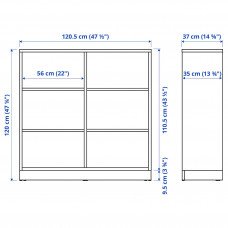 Доставка из Польши ⭐⭐⭐⭐⭐ TONSTAD regal, okl deb, 121x37x120 cm,ИКЕА-50489291, Евро Икеа Калининград